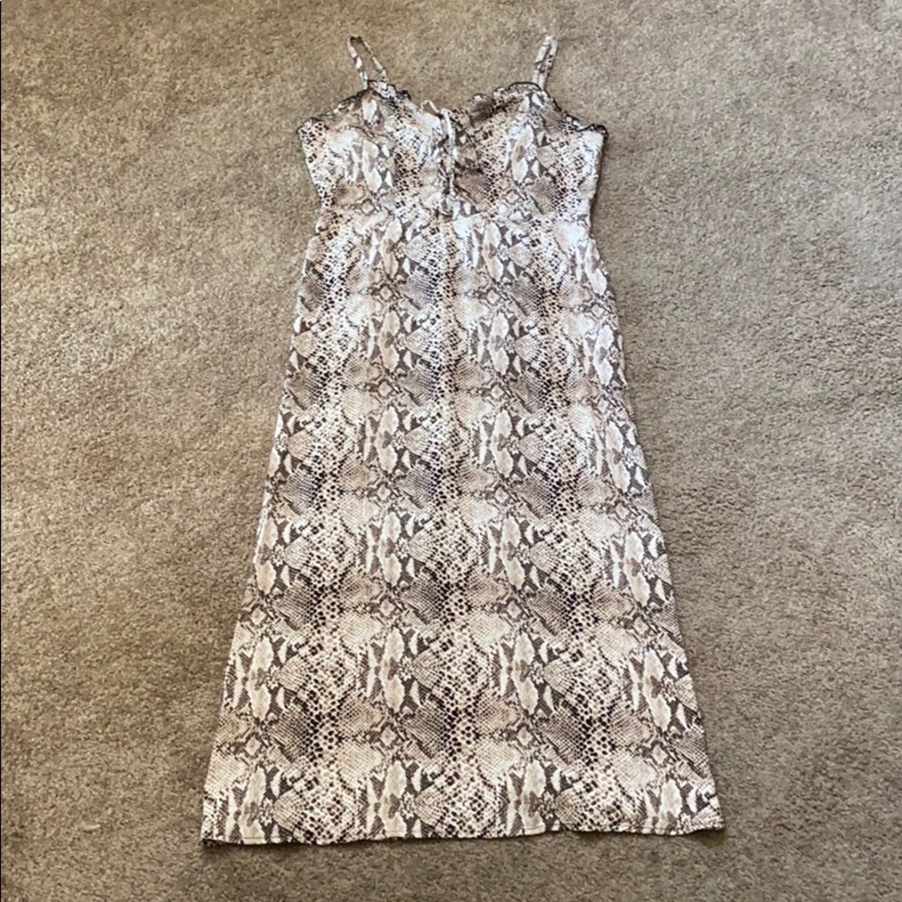 Wild Fable snakeskin spaghetti strap maxi dress, L
